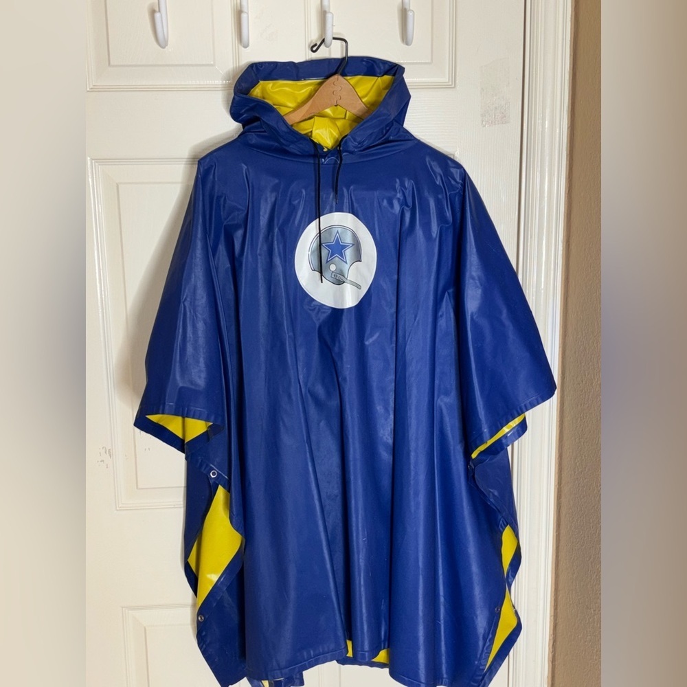 VINTAGE Retro 1970's  Sears NFL Rain Poncho Dallas Cowboys Adult osfm​​